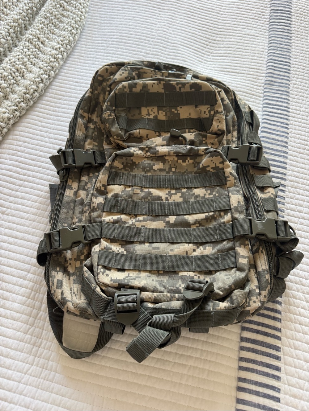 Large Camo Backpack. Like new.